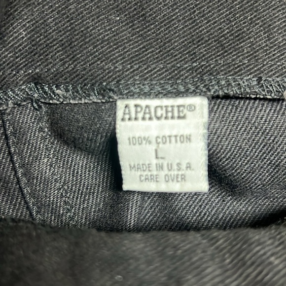 Vintage Apache Studded Black Cotton Wrap Style Skirt Size L USA Made - Picture 2 of 7